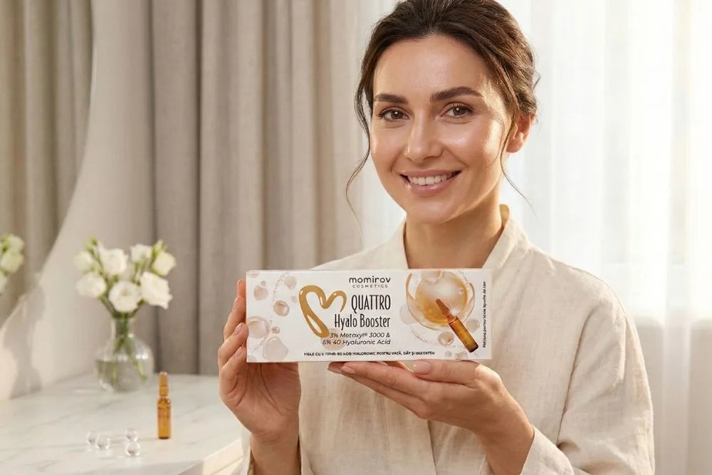 Fiole Quattro Hyalo Booster cu 4D acid hialuronic - 10 fiole, 20 ml