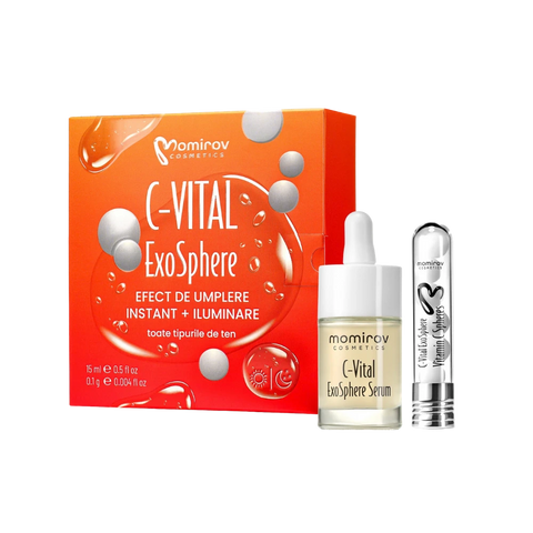 C-Vital ExoSphere - tratament 7 zile cu ser și sfere pentru plumping instant și iluminare, 15ml/0,1g