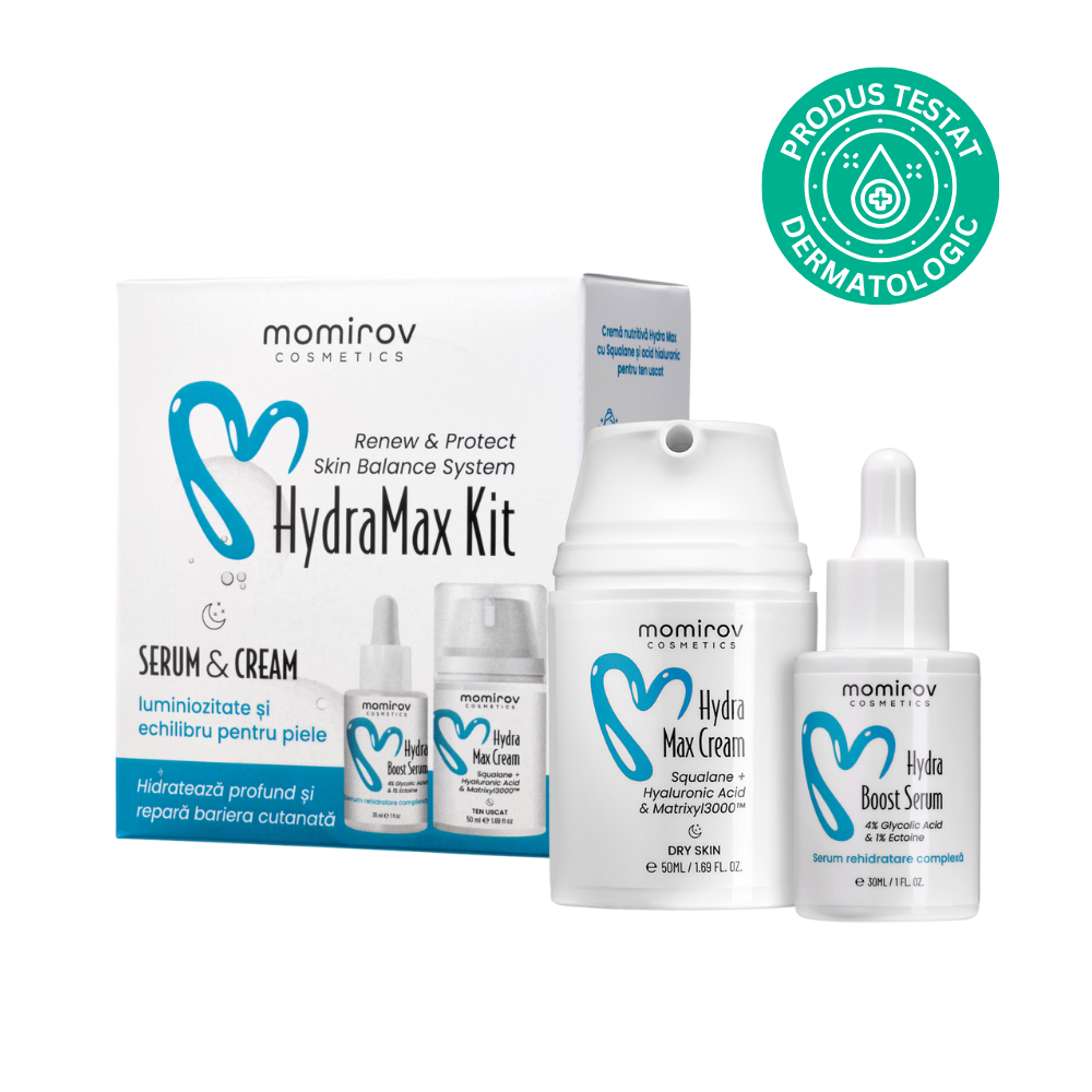 Kit HydraMax cu ser și cremă pentru tenul uscat