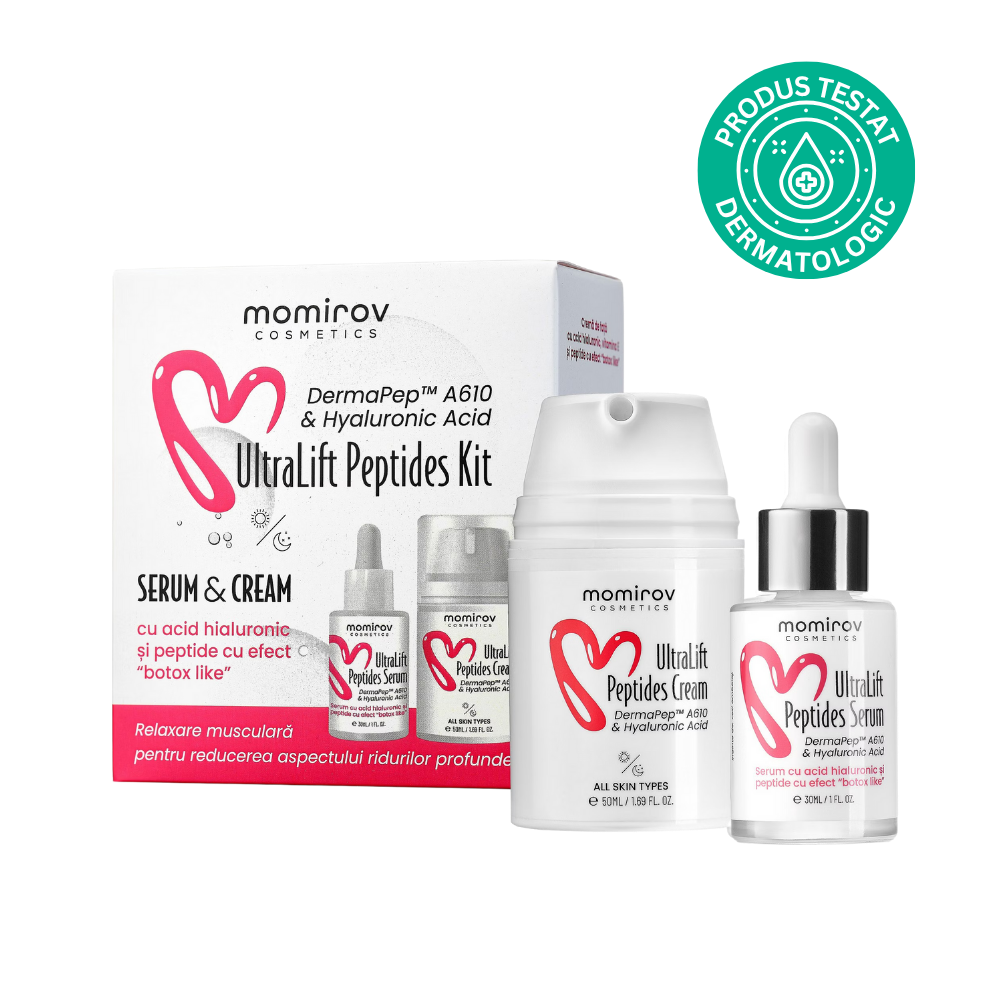 Kit Ultralift Peptides cu ser și cremă pentru reducerea ridurilor