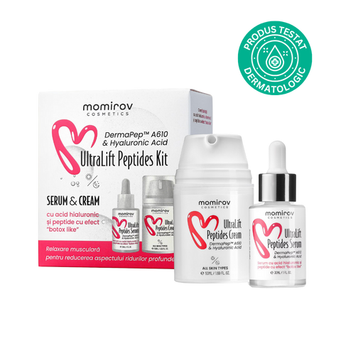 Kit Ultralift Peptides cu ser și cremă pentru reducerea ridurilor