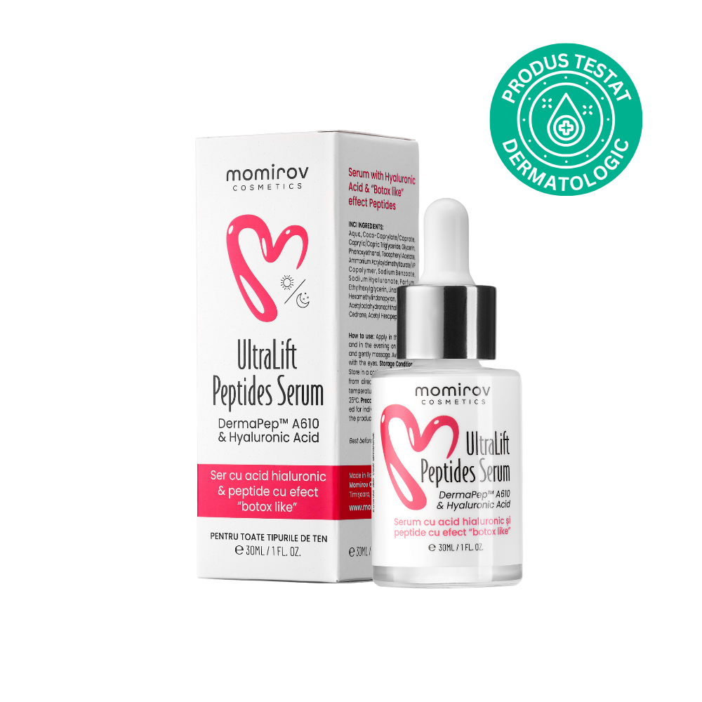 Serum Ultralift cu peptide și acid hialuronic, 30 ml