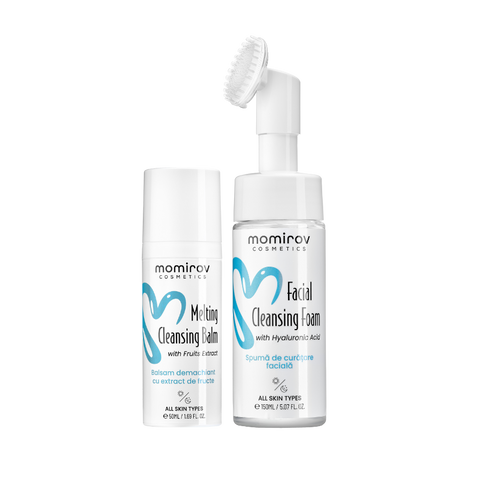 Kit demachiant cu spumă de curățare și balsam pentru topirea machiajului