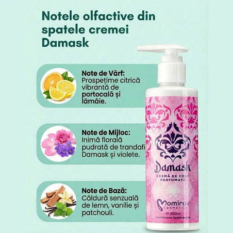 Cremă de corp parfumată Damask, 200 ml