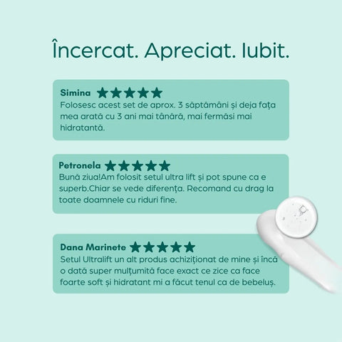 Kit Ultralift Peptides cu ser și cremă pentru reducerea ridurilor