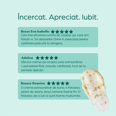 Cremă lifting de noapte 24K cu aur și 10% Tens-up, 50 ml