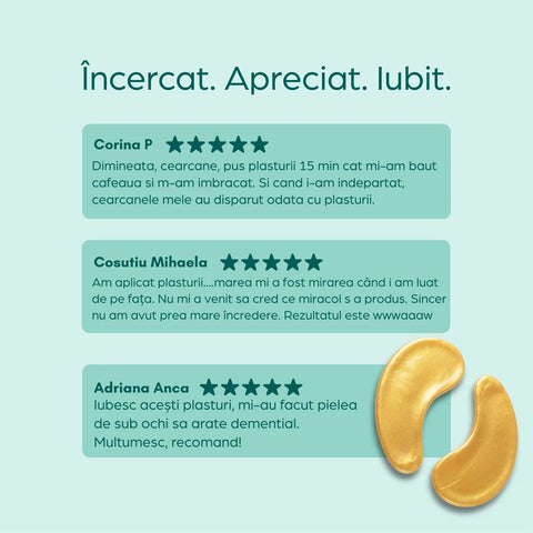 Plasturi hidrogel pentru ochi 24K Eyeglow - 2 buc