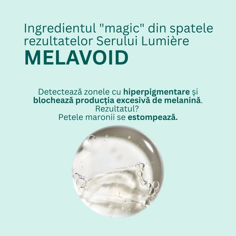 Serum depigmentant Lumière cu Melavoid și acid kojic pentru pete maronii, 30 ml