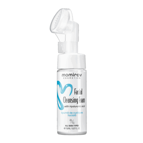 Spumă de curățare cu perie inclusă și acid hialuronic, 150 ml