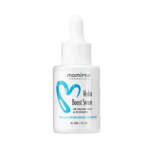 Serum Hydra Boost cu 4% acid glicolic și 1% ectoină pentru ten uscat, 30 ml