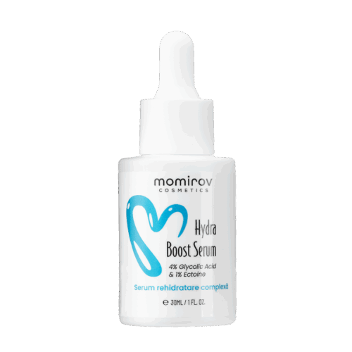 Serum Hydra Boost cu 4% acid glicolic și 1% ectoină pentru ten uscat, 30 ml